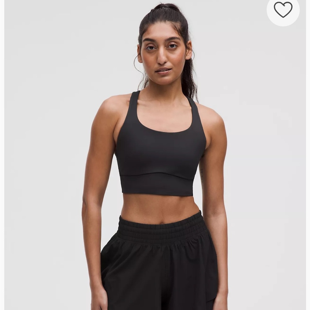 lululemon Energy Longline Bra | Women's Black Sports Bra | Size 6